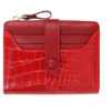Woman Stone Style Card Holder Wallet - Hot Red
