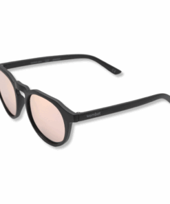 Wombat Berm Mirrored Polarised Sunglasses - Matt Black Frame - Matt Black Frame/Rosegold Lens