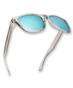 Wombat Stroke Mirrored Polarised Sunglasses - Ice Blue - Glossy Grey Frame