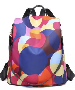 Women Backpack Travel Purse Shoulder Bag Anti-Theft Daypack Satchel Handbag - Colorful