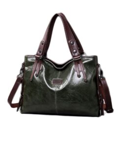 Women Crossbody/Shoulder Handbag - Green, Black