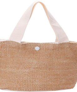 Women Fashion Vintage handbag - Brown, White