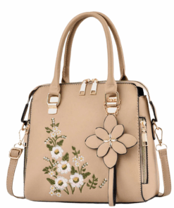 Women Floral Fashion Shoulder Bag - Beige