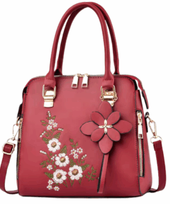 Women Floral Fashion Shoulder Bag - Red