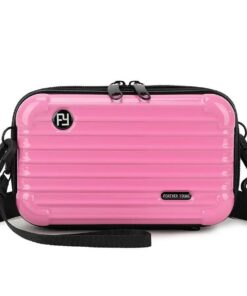 Women Mini Suitcase Cosmetic Bag - Pink