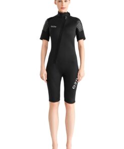 Women Shorty 3mm Neoprene Wetsuit Diving Suit One Piece BDW - L