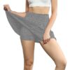 Women Sports Quick Drying Tennis & Golf Skirt -Light Grey - 4 XL