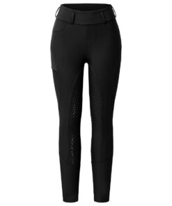 Women's Equestrian Horse Riding Pants Full Seat Silicone Breeches Tights - Black - XL
