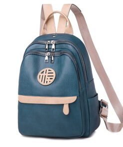 Women's Fashion Waterproof Backpack Anti-theft Shoulder Leisure Bag - Blue, Pink