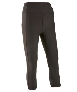Women's Fitness Cardio Short Leggings With Phone Pocket - Black - 2 XL