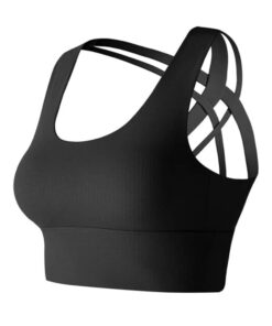 Women's Fitness Sports Bra With Cross Straps for Yoga & Workouts