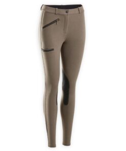Women's Patch Horse Riding Jodhpurs 140 - Brown - XS