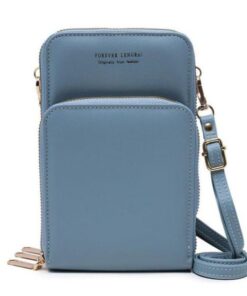 Women's Purse Wallet Crossbody Cell Phone Holder - Light blue