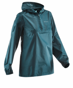 Women's Windproof and Water-Repellent Hiking Jacket - Raincut 1/2 Zip - L-XL