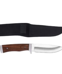 Wooden Handle Tactical Knife Hunting Knife with Sheath-SL-7004-Brown