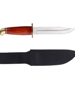 Wooden Handle Tactical Knife Hunting Knife with Sheath-XL-88
