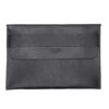 Woodstock Leather - 14" Genuine Leather Nova Laptop Sleeve For Macbook - Black