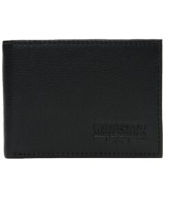 Woodstock Leather Genuine Leather Reed Passcase Wallet - Black