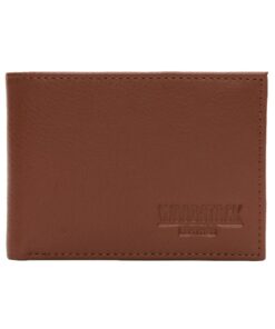 Woodstock Leather Genuine Leather Reed Passcase Wallet - Brown