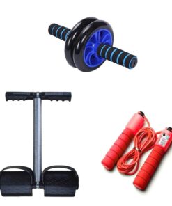 WorkOut Combo: Ab Wheel + Tummy Trimmer + Skipping Robe