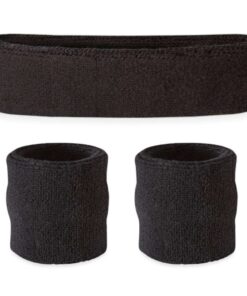 Wrist Band Head Band Sweatbands - BONA Plain Wristbands Headbands 3 Piece Combo