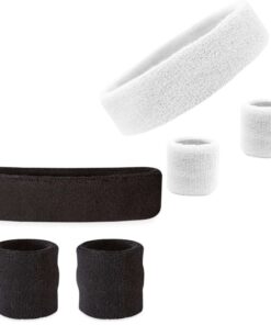 Wrist Band Head Band Sweatbands BONA Wristbands Headbands - 6 Piece Combo