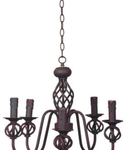Wrought Iron Chandelier 5 Lights - Bright Star Lighting