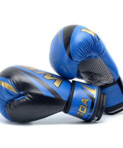 WSD Beyond Strength Kickboxing Gloves Premium PU Training Gear 12oz - Blue