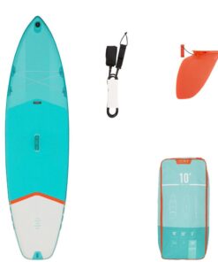 X100 10FT Touring Inflatable Stand-Up Paddle Board - Turquoise green