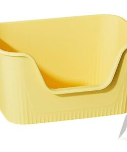 XL High Side Cat Litter Tray with Scoop - Yellow