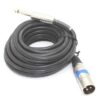 XLR Cannon Male to 6.35mm Mono Male 6m Cable