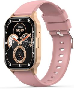 XO J10 AMOLED Display Waterproof Fitness Tracker Watch Pink and Gold - Pink