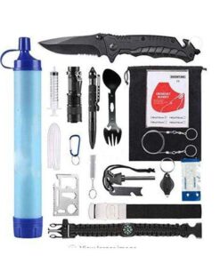 Xtreme 20 Piece Camping/Survival Kit (Black)