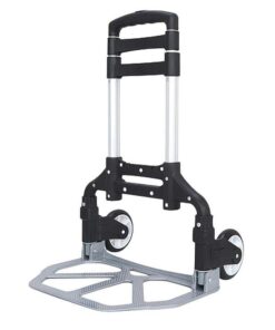 Yax Adjustable Folding Luggage Trolley - Black
