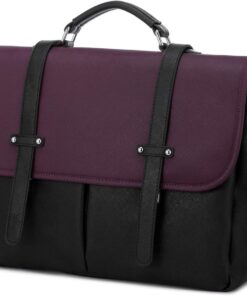 YB Sparkle -Multi-Pocket Stylish 15.6-Inch Laptop Bag for Women - Black, Purple
