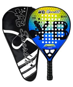 YB Sparkle - Professional Carbon Padel Racket with Case - 38mm - Blue