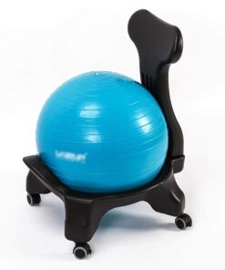 Yoga Ball Chair Exercise Stability Premium Ergonomic Chairs Classic Balance - Blue