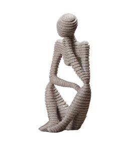 Yoga Graceful Ceramic Yoga Posture Statue Thinking