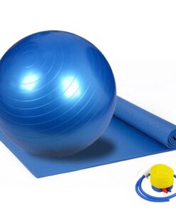 Yoga Mat & Exercise Ball - Blue