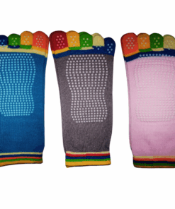 Yoga Socks Colored Toes - 3 packs - BlueGreyPink
