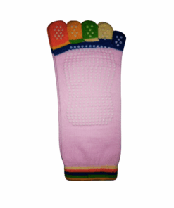 Yoga Socks, Colored Toes - Pink