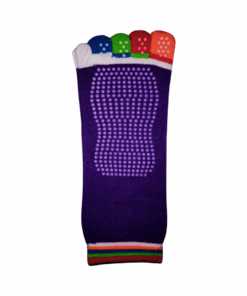 Yoga Socks, Colored Toes - Purple