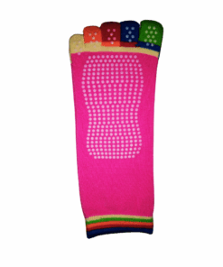 Yoga Socks, Colored Toes - Red