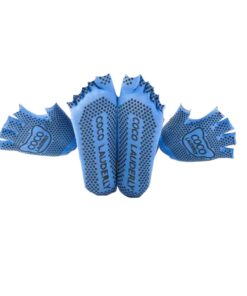 Yoga Toe Socks & Gloves Blue Open Toe