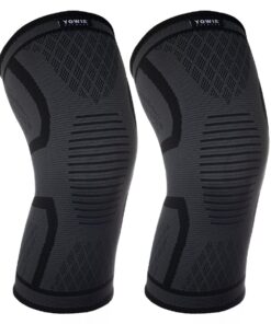 Yowie - Knee Compression Sleeve for Sports & Recovery - 1 Pair - Grey - M