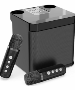 YS-203 Portable Mini Wireless Bluetooth Speaker With 2 Karaoke Microphone
