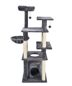 Zabava Seven Story Multiple Combination Cat Tree Tower - Dark Grey