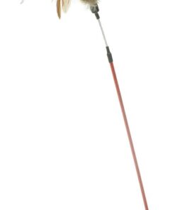 zaBouncer - 66cm long Feather Teaser with Crinkle Paper - Yellow