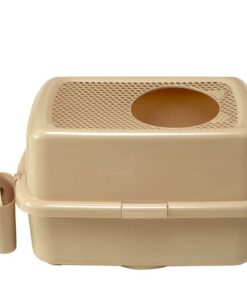zaHop-In Top Entry Cat Litter Box With Scoop - Brown