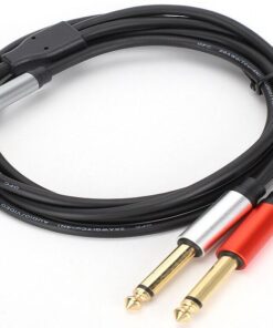 ZATECH 1.8m Microphone Cable with S3.5mm to 2xS6.35mm Connectors Audio